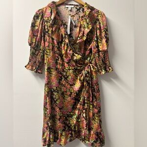 Topshop Floral Wrap Dress NWT